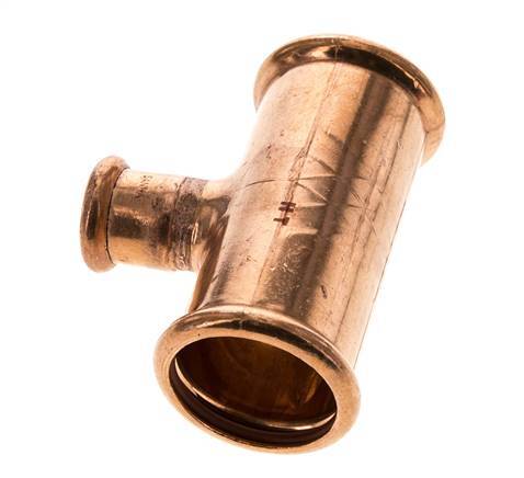 Tee Press Fitting - 18mm Female & 35mm - Copper alloy
