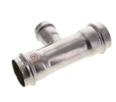 Tee Press Fitting - 28mm Female & 42mm - Stainless Steel