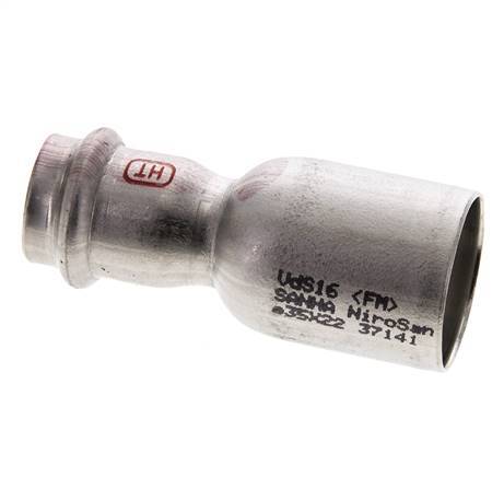 Perskoppeling - 22mm Persmof & 35mm Buiseinde - RVS