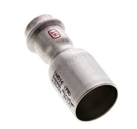 Perskoppeling - 22mm Persmof & 35mm Buiseinde - RVS