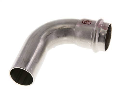 90 graden L-Perskoppeling - 28mm Persmof & 28mm Buiseinde - RVS