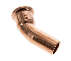 45 graden L-Perskoppeling - 18mm Persmof & 18mm Buiseinde - Koperlegering