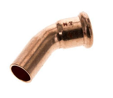 45 graden L-Perskoppeling - 18mm Persmof & 18mm Buiseinde - Koperlegering