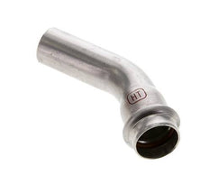 45 graden L-Perskoppeling - 22mm Persmof & 22mm Buiseinde - RVS