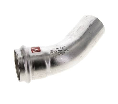 45deg Elbow Press Fitting - 35mm Female & 35mm Male - Stainless Steel