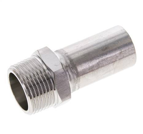 Perskoppeling - 28mm Buiseinde & R 1'' Buiseinde - RVS