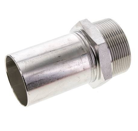 Perskoppeling - 54mm Buiseinde & R 2'' Buiseinde - RVS