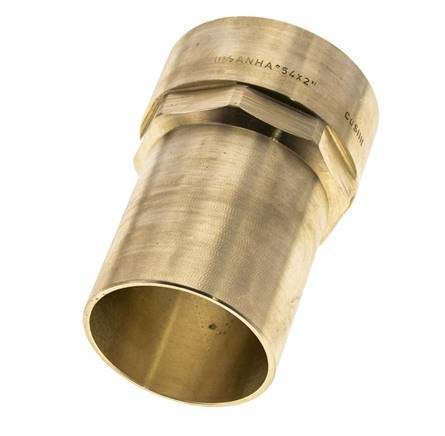 Perskoppeling - 54mm Buiseinde & Rp 2'' Persmof - Koperlegering