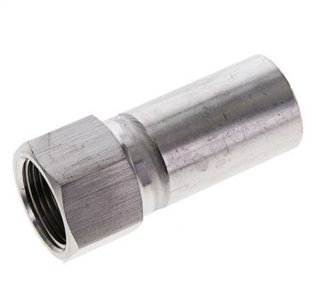 Perskoppeling - 28mm Buiseinde & Rp 3/4'' Persmof - RVS