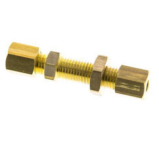 4mm Messing Rechte Knelfitting Schotdoorvoer 150bar DIN EN 1254-2