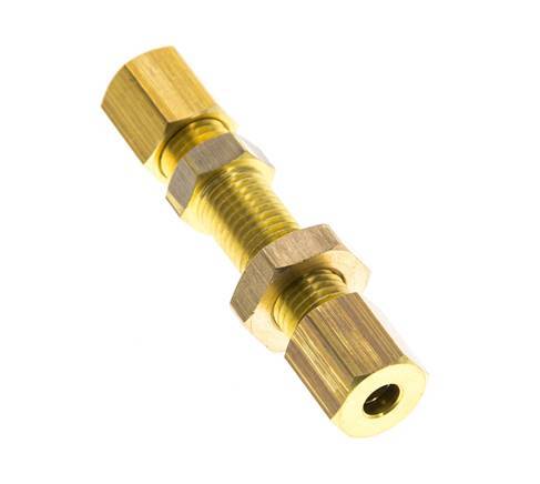4mm Messing Rechte Knelfitting Schotdoorvoer 150bar DIN EN 1254-2
