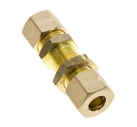 10mm Messing Rechte Knelfitting Schotdoorvoer 95bar DIN EN 1254-2