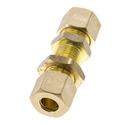 10mm Messing Rechte Knelfitting Schotdoorvoer 95bar DIN EN 1254-2