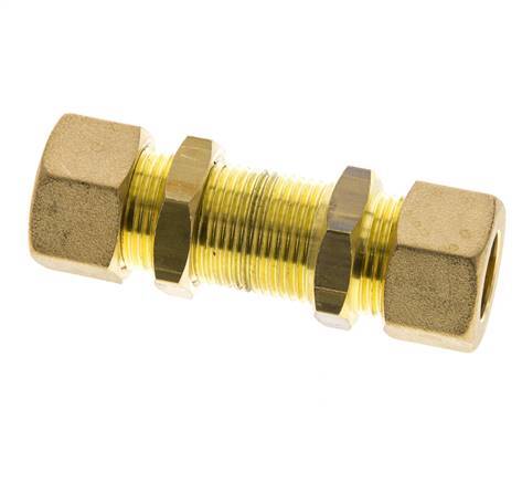 14mm Messing Rechte Knelfitting Schotdoorvoer 89bar DIN EN 1254-2