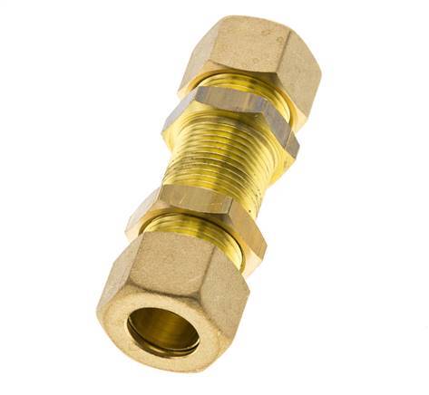 14mm Messing Rechte Knelfitting Schotdoorvoer 89bar DIN EN 1254-2