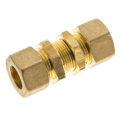 16mm Messing Rechte Knelfitting Schotdoorvoer 76bar DIN EN 1254-2
