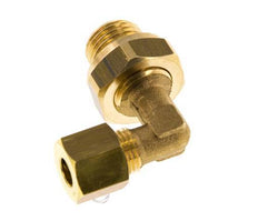 6mm & G1/4'' Brass Elbow Compression Fitting with Male Threads 150 bar NBR Adjustable DIN EN 1254-2