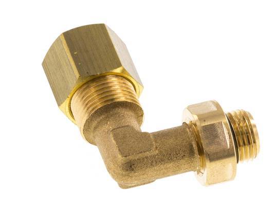 8mm & G1/8'' Brass Elbow Compression Fitting with Male Threads 135 bar NBR Adjustable DIN EN 1254-2