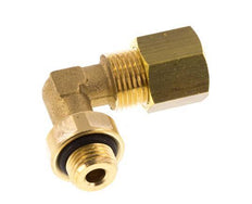 8mm & G1/8'' Brass Elbow Compression Fitting with Male Threads 135 bar NBR Adjustable DIN EN 1254-2