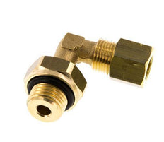 8mm & G1/4'' Brass Elbow Compression Fitting with Male Threads 135 bar NBR Adjustable DIN EN 1254-2