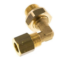 8mm & G1/4'' Brass Elbow Compression Fitting with Male Threads 135 bar NBR Adjustable DIN EN 1254-2