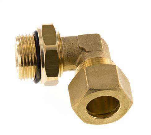 18mm & G3/4'' Brass Elbow Compression Fitting with Male Threads 67 bar NBR Adjustable DIN EN 1254-2