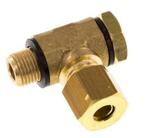 6mm & G1/8'' Brass Swivel Joint Compression Fitting with Male Threads 150 bar Polyamide DIN EN 1254-2