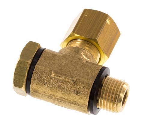 6mm & G1/8'' Brass Swivel Joint Compression Fitting with Male Threads 150 bar Polyamide DIN EN 1254-2