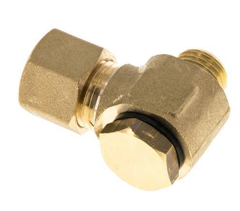 10mm & G1/4'' Brass Swivel Joint Compression Fitting with Male Threads 95 bar Polyamide DIN EN 1254-2