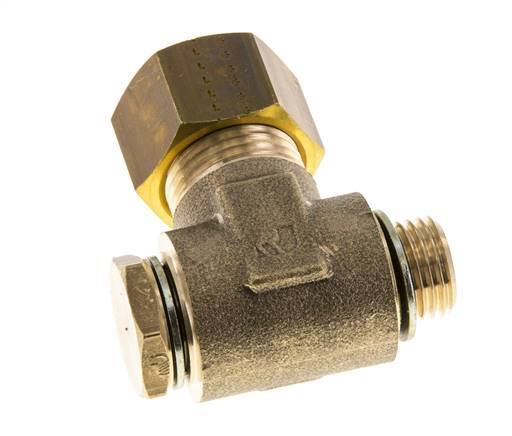 12mm & G1/4'' Brass Swivel Joint Compression Fitting with Male Threads 75 bar Zinc plated Steel/NBR DIN EN 1254-2