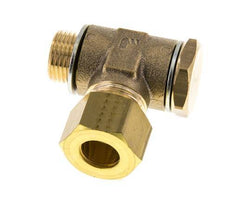 12mm & G3/8'' Brass Swivel Joint Compression Fitting with Male Threads 75 bar Zinc plated Steel/NBR DIN EN 1254-2