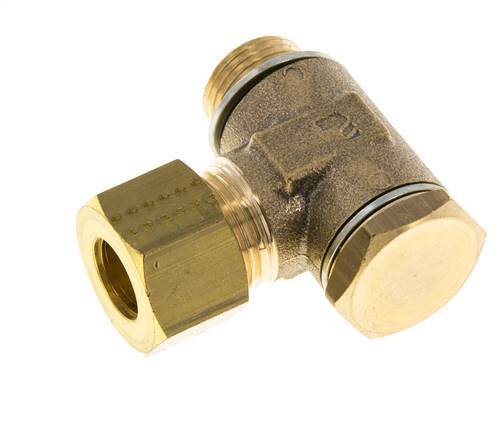 12mm & G3/8'' Brass Swivel Joint Compression Fitting with Male Threads 75 bar Zinc plated Steel/NBR DIN EN 1254-2