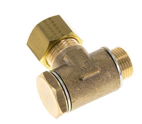 12mm & G3/8'' Brass Swivel Joint Compression Fitting with Male Threads 75 bar Zinc plated Steel/NBR DIN EN 1254-2