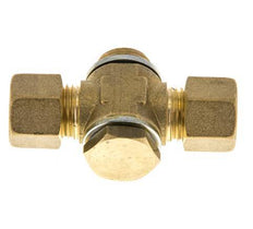 10mm & G3/8'' Brass T-Shape Tee Compression Fitting with Male Threads 95 bar Zinc plated Steel, with NBR insert DIN EN 1254-2