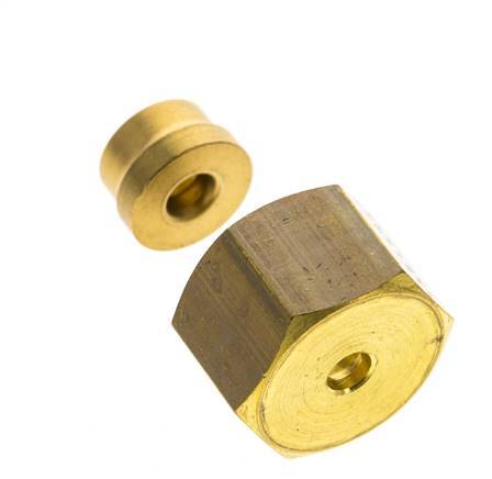 6mm Brass Rechte Knelfitting DN 1676bar DIN EN 1254-2