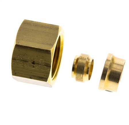 10mm Brass Rechte Knelfitting DN 1676bar DIN EN 1254-2