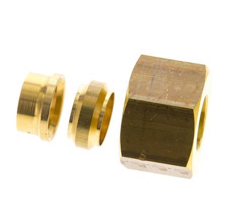 14mm Brass Rechte Knelfitting DN 1676bar DIN EN 1254-2