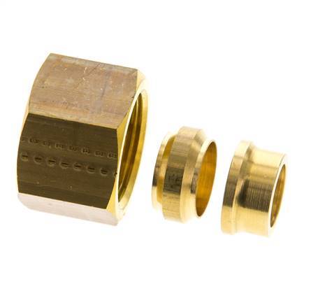 14mm Brass Rechte Knelfitting DN 1676bar DIN EN 1254-2