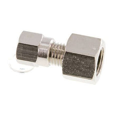 4LL & G1/8'' Nickel plated Brass Straight Cutting Fitting with Female Threads 100 bar ISO 8434-1 [2 Pieces]