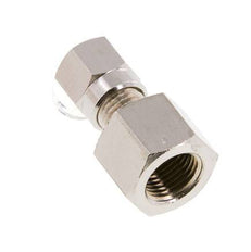 4LL & G1/8'' Nickel plated Brass Straight Cutting Fitting with Female Threads 100 bar ISO 8434-1 [2 Pieces]