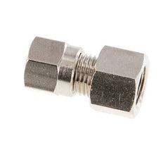 6LL & G1/8'' Nickel plated Brass Straight Cutting Fitting with Female Threads 100 bar ISO 8434-1 [2 Pieces]
