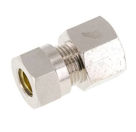 12L & G1/2'' Nickel plated Brass Straight Cutting Fitting with Female Threads 75 bar ISO 8434-1
