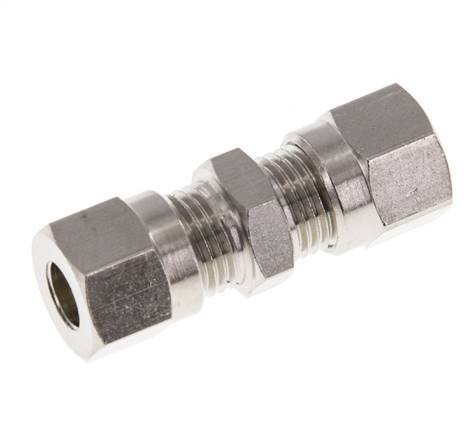 6LL Nickel plated Brass Straight Cutting Fitting 100 bar ISO 8434-1 [2 Pieces]