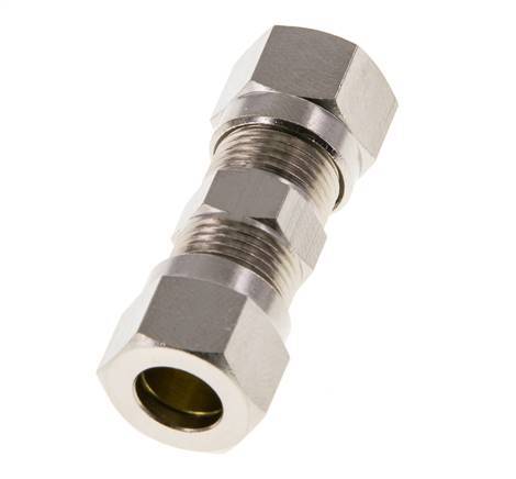8LL Nickel plated Brass Straight Cutting Fitting 100 bar ISO 8434-1 [2 Pieces]