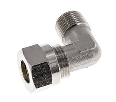 12L & R3/8'' Vernikkeld Messing L-Vorm Snijringkoppeling Buitendraad 75bar ISO 8434-1