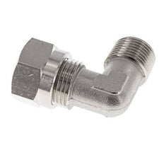 12L & R3/8'' Vernikkeld Messing L-Vorm Snijringkoppeling Buitendraad 75bar ISO 8434-1