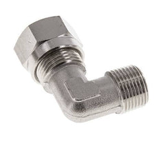 12L & R3/8'' Vernikkeld Messing L-Vorm Snijringkoppeling Buitendraad 75bar ISO 8434-1