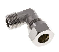 12L & R3/8'' Vernikkeld Messing L-Vorm Snijringkoppeling Buitendraad 75bar ISO 8434-1