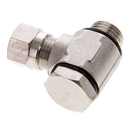 8LL & G1/4'' Vernikkeld Messing Swivel Joint Snijringkoppeling Buitendraad 100bar Draaibaar ISO 8434-1