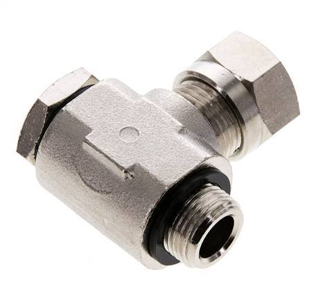 12L & G3/8'' Vernikkeld Messing Swivel Joint Snijringkoppeling Buitendraad 75bar Draaibaar ISO 8434-1